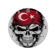 Türkiye Bandanalı Kurukafa Şekilli Duvar Saati