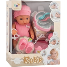 Ruby Su İçen Ve Altını Islatan Eğitici Et Bebek Seti - Lazımlıklı, Biberonlu Emzikli Set