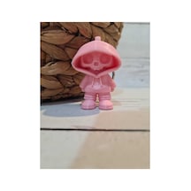 Kapşonlu Kafatası Anahtarlık Pembe