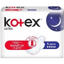 Kotex Ultra Hijyenik Ped Gece 6 x 6'lı