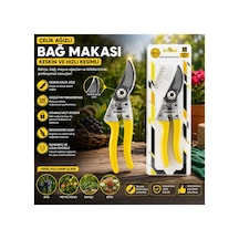 Çelik Ağızlı Bağ Makası - Güvenli Kilit Sistemi - Ergonomik Kulp