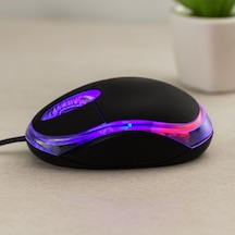 Kablolu Optik Mouse 1200 Dpı Siyah Usb, 110 Cm Diğer