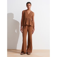 Dilvin 72136 Pijama Pantolon-taba Taba