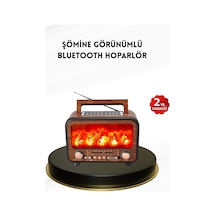 Northcity Alev Işığı Efektli Solar Bluetooth Hoparlör Radyo - Taşınabilir Ve Kusursuz Atmosfer