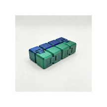 3d Baskı Metalik Mavi & Yeşil Sonsuzluk Küpü Infinity Cube - Dokulu Stres Giderici Fidget Oyuncak