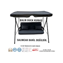 Lüks Duck Vip Salıncak Minder Seti 10 Cm Süngerli Tenteli Salıncak Minder Seti-siyah Siyah