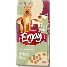 Enjoy Biftekli Yetişkin Köpek Maması 15 Kg - Güçlü Kaslar, Parlak Tüyler, Dengeli Beslenme