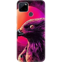 Realme C21Y Kılıf Silikon Desen Özel Seri Red Eagle 1752