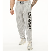 Bgsm Oversize Şalvar Eşofman Altı Body Pantolon Pnt1309 Ekru - Siyah