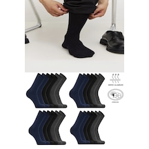 Ozzy Socks 12 Çift Erkek Viskon Dikişsiz Soket Çorap 4 Mevsim Rahat Terletmeyen Yumuşak Set Çok Renkli