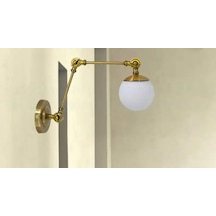Mylights Akrobat Opal Camlı Okuma Lambası Duvar Aplik Eskitme