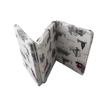 Katlanır Yer Minderi Süngerli Minder Katlanır Minder Tek Kişilik 80x180 Cm İstanbul Desen
