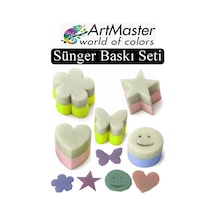 Sünger Eva Baskı Seti 5 Li 1 Paket Sünger Baskı Eva Şekilli Sünger Boya Damga Okul Öncesi Kreş Anasınıfı Etkinlik