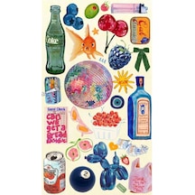 Vintage Retro Set 1 Telefon Laptop Tablet Sticker Seti