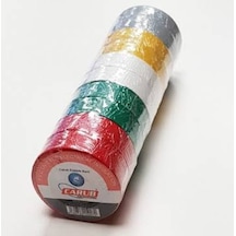 Pvc Elektrik İzolasyon Bandı İzole Bant 10 Adet Renkli 5 Metre N11.258
