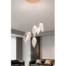 Ardea 6'lı Gold Yuvarlak Sarkıt Salon Led Avize