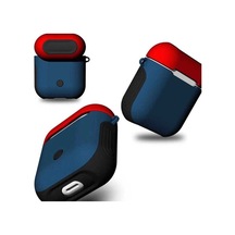 Apple AirPods Uyumlu Kılıf Zore Shockproof Silikon Mavi-kırmızı