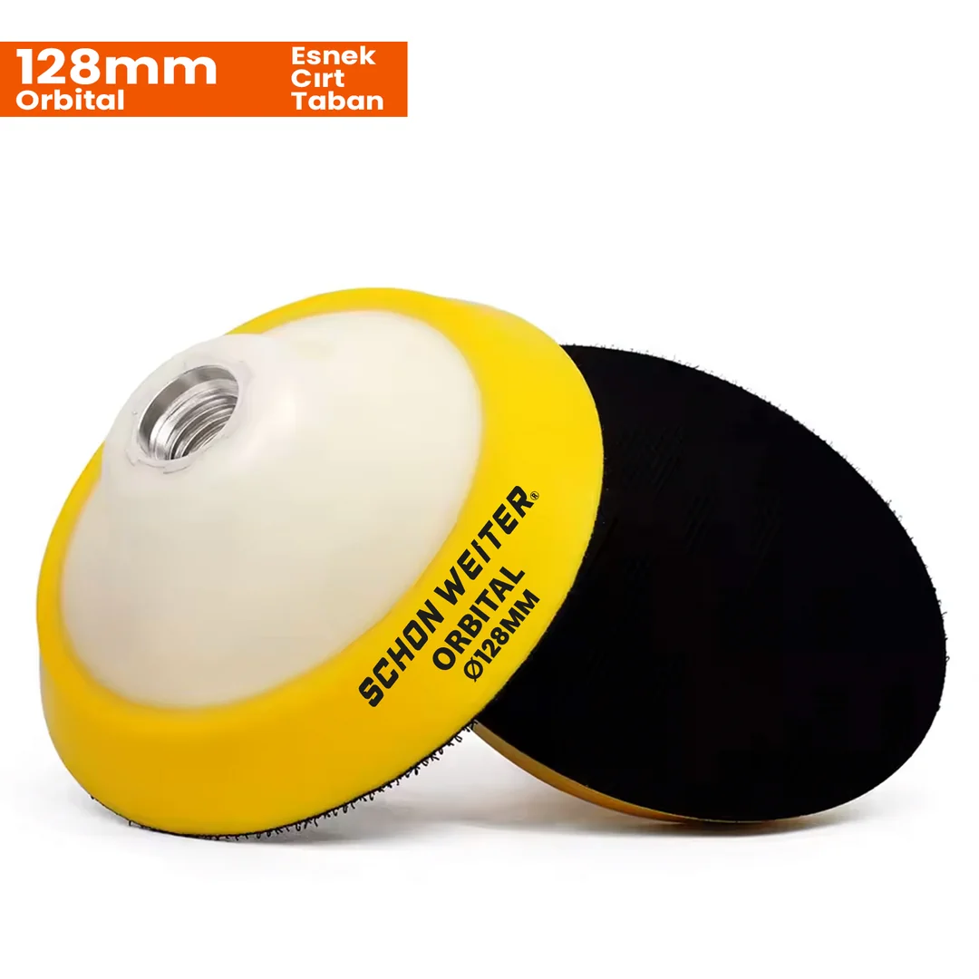 Orbital Cırt Taban 128 Mm Esnek Polisaj Makinesi Tablası Schön Weiter 1 Adet