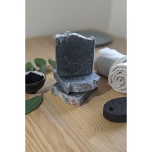 3 Kalıp Aktif Karbon Sabun El Yapımı Özel Üretim Aktif Karbon Sabunu Activated Charcoal Soap 3 Adet Diğer