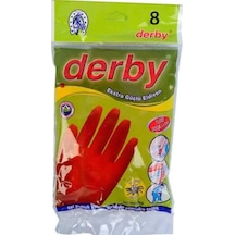 Derby Ekstra Güçlü Bulaşık Eldiveni Kırmızı No: 8 M