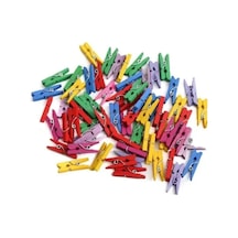 Herşeytrend 100lü Renkli Ahşap Mandal Seti 2.5 Cm