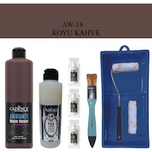 Fayans Tezgah B-ambiente Islak Zemin Aw-18 K.kahve 500ml Katalizör30gr Taşvernikmat 250 Satenruloset Koyu Kahve Koyu Kahve