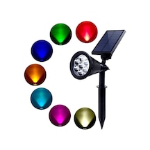 Ayrex Çok Renkli 7 Led'li Solar Güneş Enerjili Kazıklı Bahçe Çim Duvar Armatürü 7w Aydınlatma-saplamalı-multi