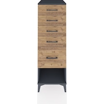 Kronos Dolap 5 Çekmeceli 44x59x134 Antrasit-çam Antrasit
