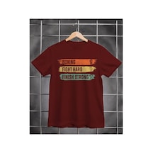 Segungear Fighthard Erkek Regular Fit Baskılı Spor Tişört Bordo - 932278655 Bordo