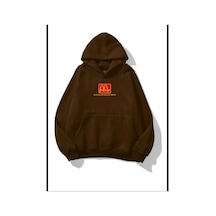 Kozia Outdoors Baskılı Oversize Unisex Sweatsirt Malkoç28 Kahve