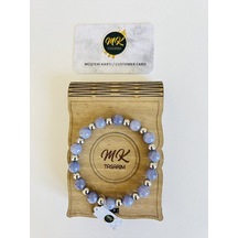 Gerçek Mor Kuvars Taşı Bileklik Mk.016.007 Renkli