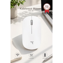 Özel Seri Mouse Çift Modlu Sessiz Kablosuz Fare Tm19 Beyaz Bilgisayar Teknoloji Telefon