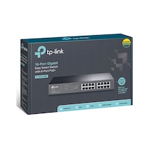 Tp-lınk Tl-sg1016pe 16 Port 10/100/1000 Rack +8poe Switch