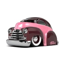 Entertaintment Cartuned S2 1947 Chevy Fleetline - Pembe Lowrider Araba Açık Bej