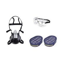Yarım Yüz Maske 3300 Drager Abek Filtre Google Gözlük Univet 602.01 Set