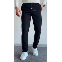 Esnek Rahat Beli Lastikli Jogger Pantolon Siyah