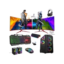 Xaser XSR273 i7-6700 16 GB 256 GB SSD 4 GB RX550 24" Free Dos Dual Curved Masaüstü Oyuncu Bilgisayarı