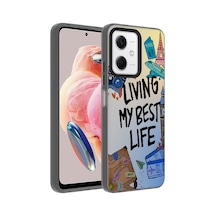Xiaomi Redmi Note 12 4g Kılıf Vibe Desenli Kamera Yükseltili Mat Parmak İzi Tutmayan Silikon Celikaksesuar Seyahat