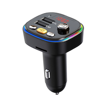 Xiyyadms C20 Araç Fm Vericisi: Çift Usb, Bluetooth 5.0, Renkli Işık, Mp3/wav Çalar Ve Elsfree Arama Aksesuarı