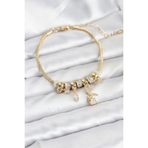 Pirinç Gold Renk Tinkerbell Charmlı Kadın Bileklik Altın Pirinç Gold Renk Tinkerbell Charmlı Kadın Bileklik Altın