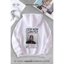 Macklin Unisex Kadın Erkek Cactus Jack Özel Tasarım Baskılı Kapşonlu Sweatshirt Beyaz Mck0871 Beyaz