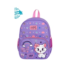 Kedi Desenli Anaokul Kreş Okul Öncesi Çocuk Sırt Çantası Çok Renkli