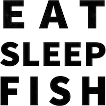 Eat Sleep Fısh Yazı Sticker 10 X 10 Cm