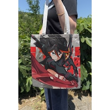 Zipzap Kill La Kill V1 Yazlık Kışlık Çift Taraflı Kanvas Baskı Bez Çanta Anime Çantası