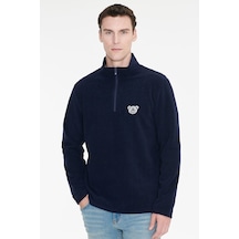 Ac&Co / Altınyıldız Classics Erkek Lacı Anti-pilling Tüylenme Yapmayan Soğuk Geçirmez Standart Fit Bato Yaka Sweatshirt Polar