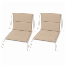 Microcase İple Sabitlemeli Katlanabilir Sırtlıklı Tasarım Kamp Sandalyesi Minderi Piknik Outdoor Balıkçılık 80x40 Cm 2 Adet Al5565 Krem