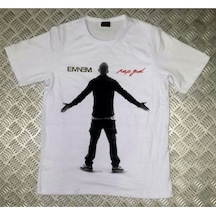 Stoned&Fame Emınem Baskılı T-shirt Beyaz