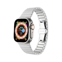 Watch 7 41mm Kordon Uyumlu Krd-79 Metal Strap Kayış Tgco- Gri
