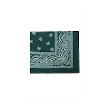 Zero Land Çini - 212 - Desenli Bandana 50x50 - Glblseme - Petrol Yeşili
