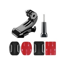Gplus Bs06kyvj 6 Parça Oval Eğimli Zemin Ve Flat Düz Yüzey Vidalı J-hook Açılı Hızlı Tak Aksiyon Kamera Uyumlu 3m Yapışkanlı Motor Kask Bağlantı Base Seti Siyah